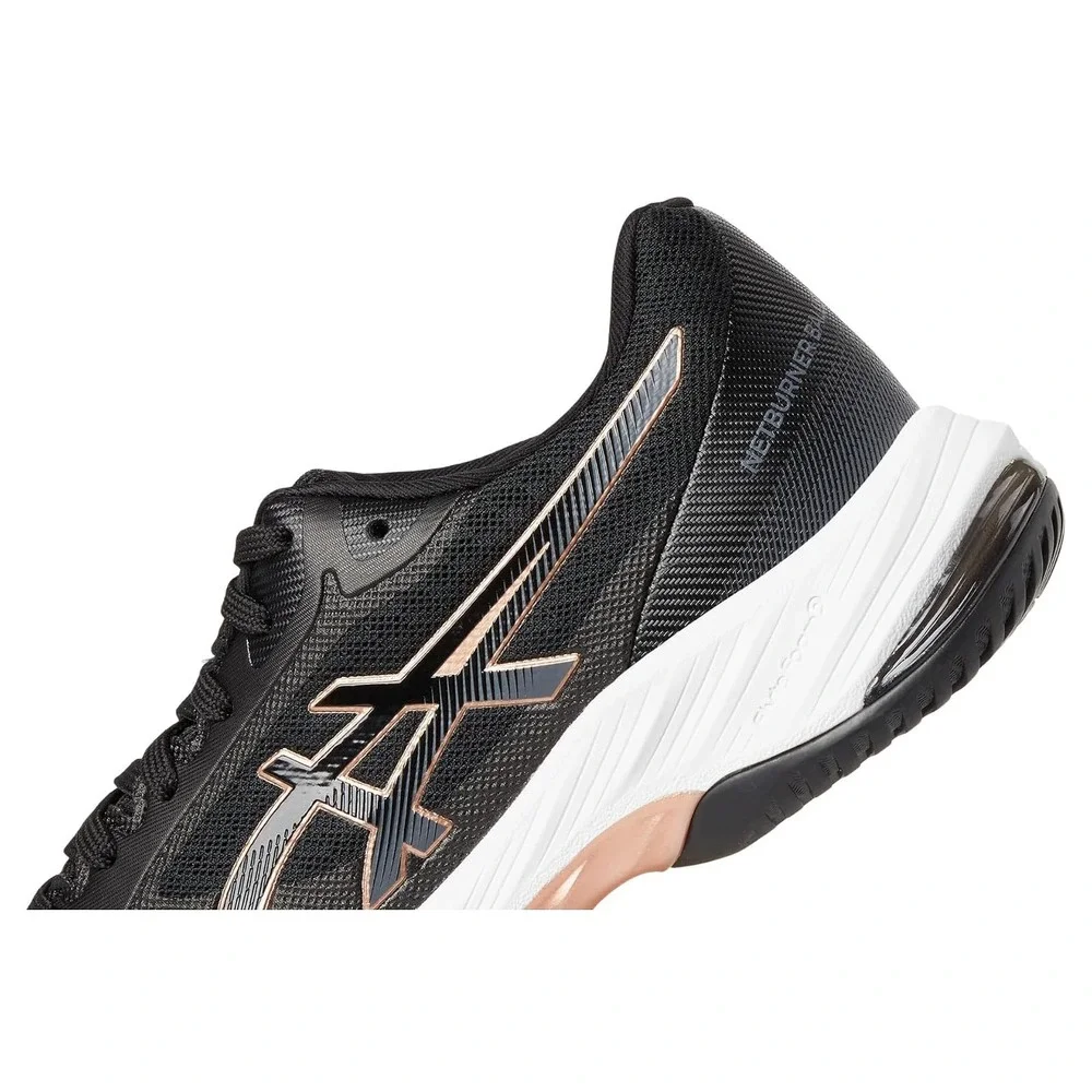 Womens Size 13 - ASICS Netburner Ballistic FF 3 Court Shoes Black/Rose Gold NEW